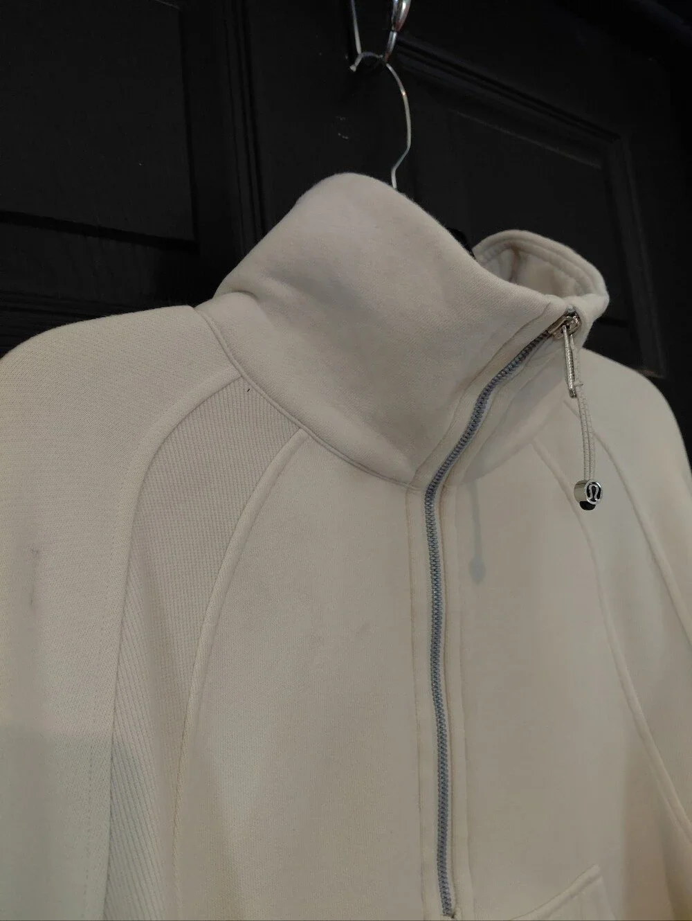 Lululemon Sz. M/L White Opal Scuba Oversized Funnel Neck Half-Zip